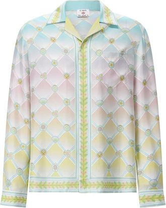 Casablanca Zijden overhemd met patroon - Heren - Casual Overhemden - Veelkleurig - 2XL - Overhemden