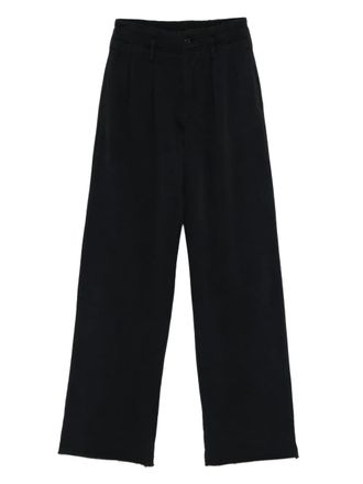 R13 pleated frayed trousers - women - Fabric - S - Black