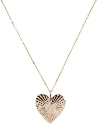 Zoë Chicco 14kt yellow gold Radiant Heart diamond necklace - women - Diamond/14kt Yellow Gold - One Size