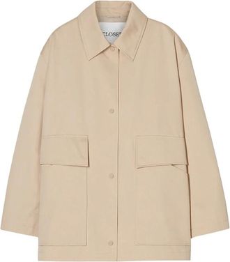 Closed Dames, Jassen, Beige, Maat: S Katoen