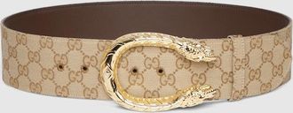 Gucci Dionysus Wide Belt, Beige, GG Canvas