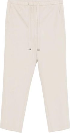 Max Mara Pantalone Argenta - Dames - Straight fit broeken - Beige - L - Wol - Broeken