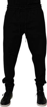 Dolce & Gabbana Mens Black Cotton Blend Jogger Sweatpants Pants Nylon