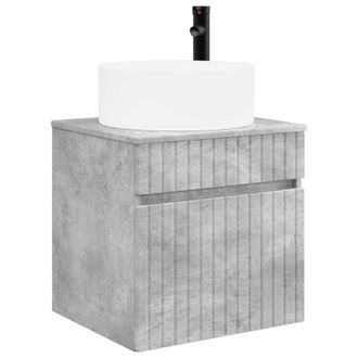 vidaXL Vanidad De Lavabo Montada En La Pared Gris Hormig&oacute;n Vidaxl