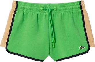 Lacoste Dames Katoenen Gecombineerde Shorts (Groen)