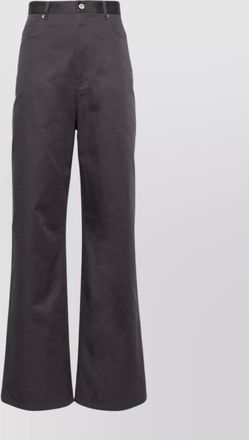Loewe cotton high-waisted trousers wide leg