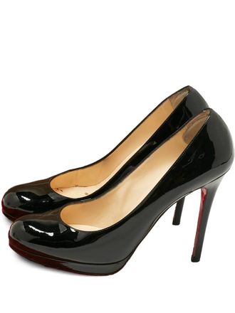 Christian Louboutin simple patent-leather pumps 11.5 cm - women - Patent Leather/Calf Leather/Calf Leather - 39.5 - Black