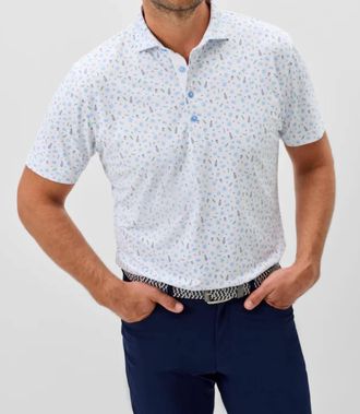 Johnnie-O Performance Mesh Polo In Burgers N Beers