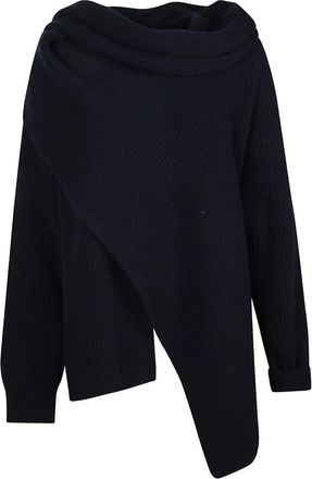 Jil Sander Maglione drappeggiato - Blu