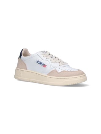 Autry Cow Leather and Suede Sneaker - White
