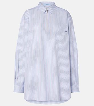 Prada Chevron striped oversized cotton shirt