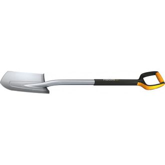 Fiskars Pala De Jard&iacute;n, Borde Puntiagudo Para Suelos Duros, Longitud: 108 Cm, Negro/naranja, 1003684