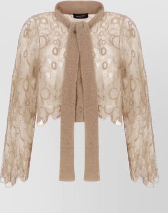 Fabiana Filippi lace long-sleeve shirt