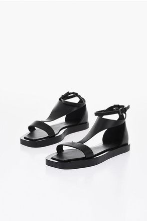 Max Mara T-Bar Sandals VELAFLAT in Leather size 37