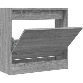 vidaXL Vidaxl - Zapatero De Madera De Ingenier&iacute;a Gris Sonoma 60x21x57 Cm