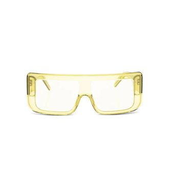 Rick Owens Sunglasses, male, Yellow, ONE SIZE, Acid Temple Sunglasses