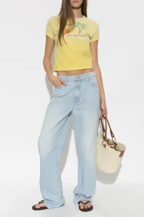 Mother T-shirt Itty Bitty Ringer, Womens, Yellow