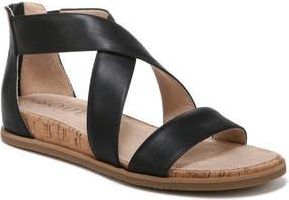 Naturalizer Cindi Strappy Sandal in Black Smooth Synthetic at Nordstrom Rack, Size 5.5