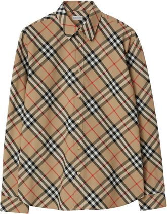 Burberry Vintage Check cotton shirt - men - Mother of Pearl/Cotton - XXXL - Neutrals
