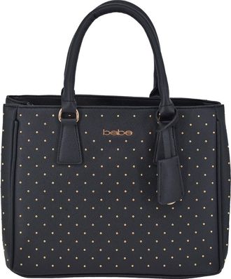 Bebe Sagan Studded Satchel in Black at Nordstrom Rack