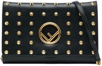 Fendi Pre-owned Clutches, female, Black, Size: ONE SIZE Pre-owned Vintage Leather Clutch