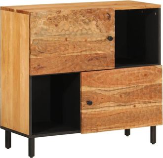 vidaXL Armario Auxiliar Madera Maciza De Acacia 80x33x75 Cm Vidaxl