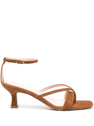 Anna F. 3269 suede sandals - Brown