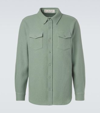 God's True Cashmere Cashmere shirt with emeralds