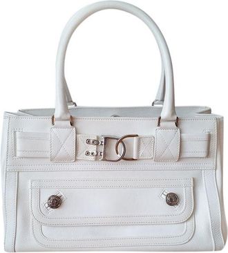 Dior White leather Flight bag