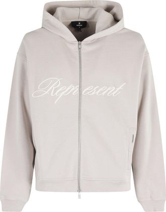 Represent Script Logo Zip Hoodie