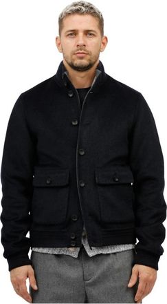 The Jack Leathers Omkeerbare Wol Dubbele Jas - Heren - Zomerjassen - Blauw - 5XL - Wol - Jassen