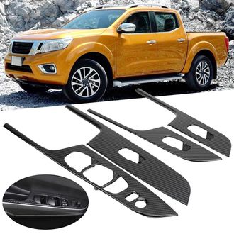 OEM Cubierta Del Panel De Interruptores De Ventana Estilo Fibra De Carbono Para Nissan Np300 2015-2019