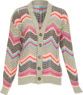 Missoni chevon intarsia knitted cardigan