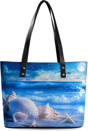 Generic Beach Seashell Tote Bags for Women Cute Shoulder Purses Handbags