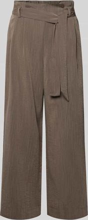 Only Regular Fit Bundfaltenhose aus Viskose-Mix Modell MARSA in Taupe Melange, Gr&ouml;&szlig;e XL