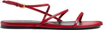 Khaite Loop flat sandals - women - Calf Leather/Calf Leather/Kid Leather - 39.5 - Red