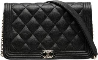 Chanel Pre-owned Matelasse Shoulder Bag - Dames - Vintage Schoudertas - Zwart - ONE Size - Leer - Vintage