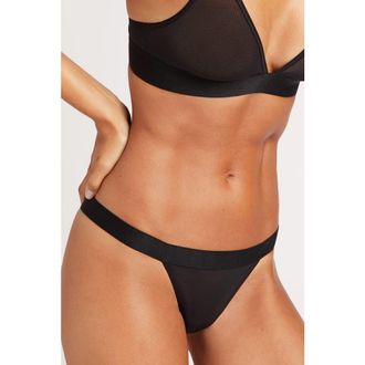 Negative Underwear Sieve Thong in Black at Nordstrom, Size Xx-Large