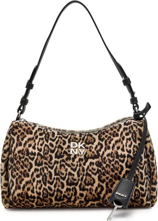 DKNY Remy Leopard Print Velvet Shoulder bag - One Size