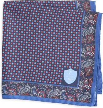 Clifton Wilson Paisley Silk Pocket Square in Blue at Nordstrom