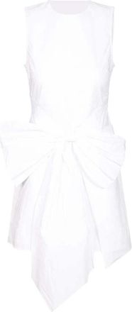 Rotate Bow Mini Dress - Dames - Feestkleedjes - Wit - M - Katoen - Kleedjes