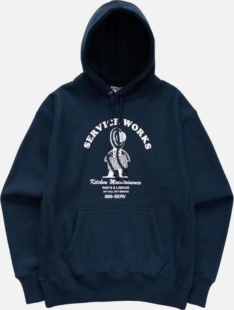 Service Works Mens Service Works Maintenance Hoodie - Navy - Size: 38