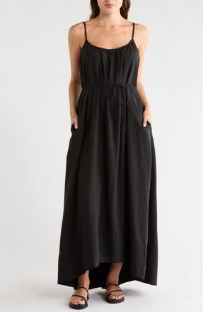 LBLC The Label Brynn Tie Waist High-Low Dress in Black at Nordstrom Rack, Size X-Small