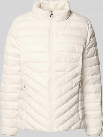 s.Oliver Red Label Slim Fit Steppjacke mit Stehkragen in Offwhite, Größe 34