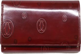 Cartier Bordeaux Patent Leather Wallet (Bi-Fold) (Pre-Owned)