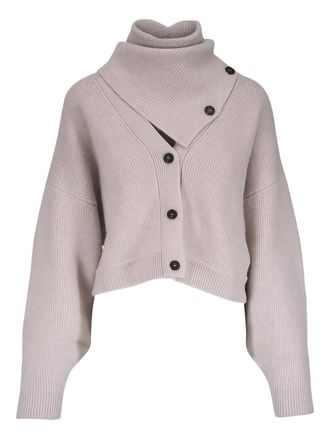 Le Kasha Derios button roll-neck cardigan - Neutrals