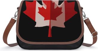 Generic Canadian Flag Maple Leaf Crossbody Bags for Women Shoulder Messenger Bag Purse Handbags