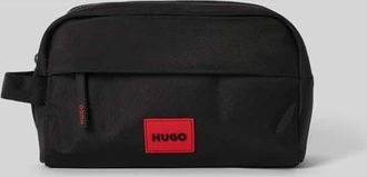 HUGO BOSS Kulturbeutel mit Label Patch Modell ETHON 3.0 in Black, Größe 1