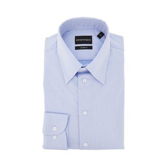Emporio Armani Modern Fit textured cotton shirt Man 39