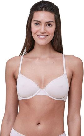 Skarlett Blue Adorned Cotton Underwire Bra in Cashmere at Nordstrom, Size 34Ddd